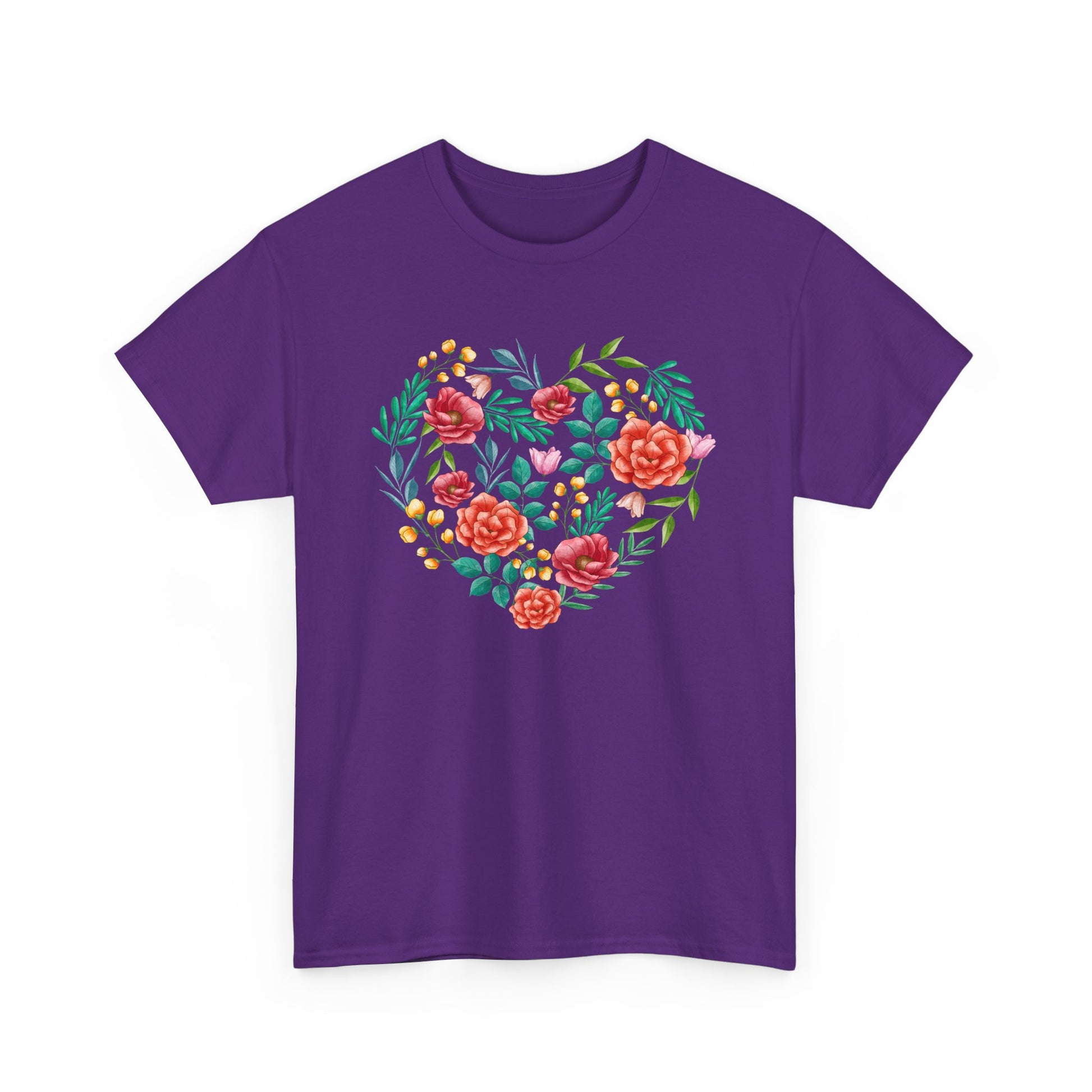 Flower Heart Unisex Cotton T-shirt
