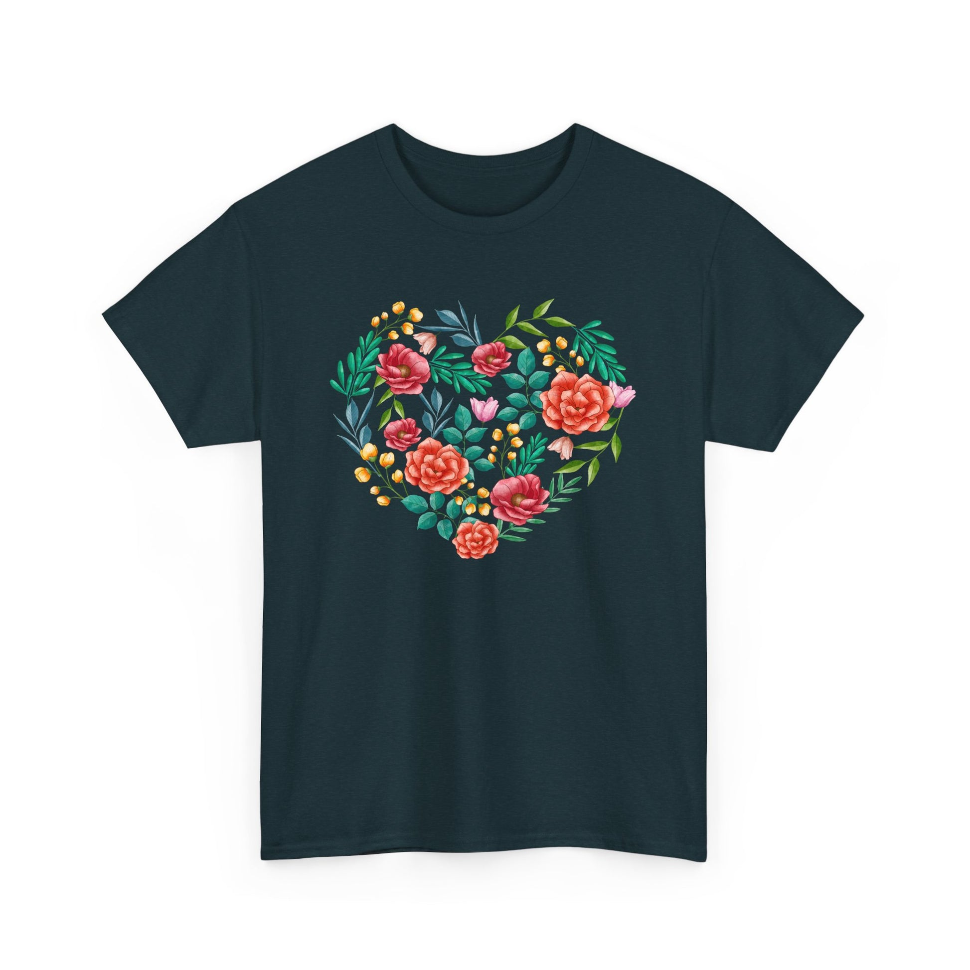 Flower Heart Unisex Cotton T-shirt