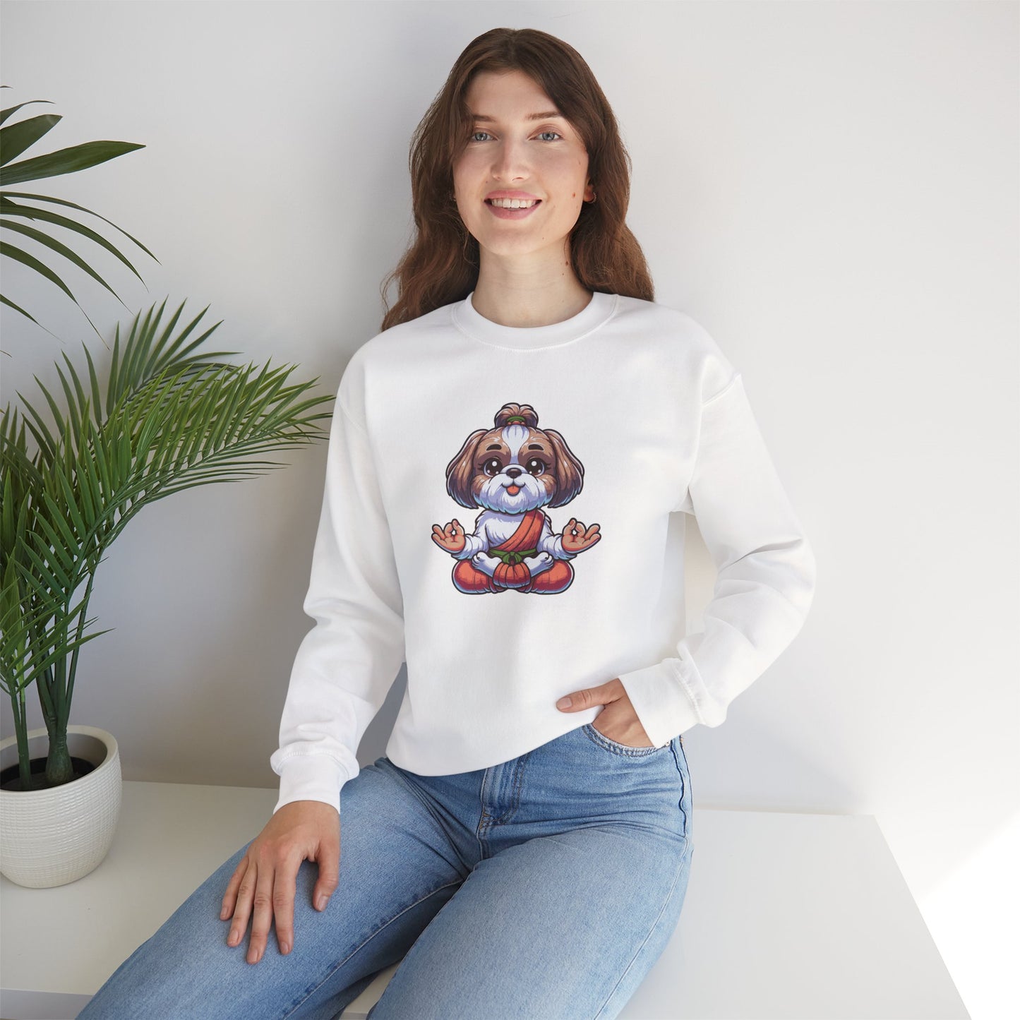 Dog Yoga Crewneck Sweatshirt