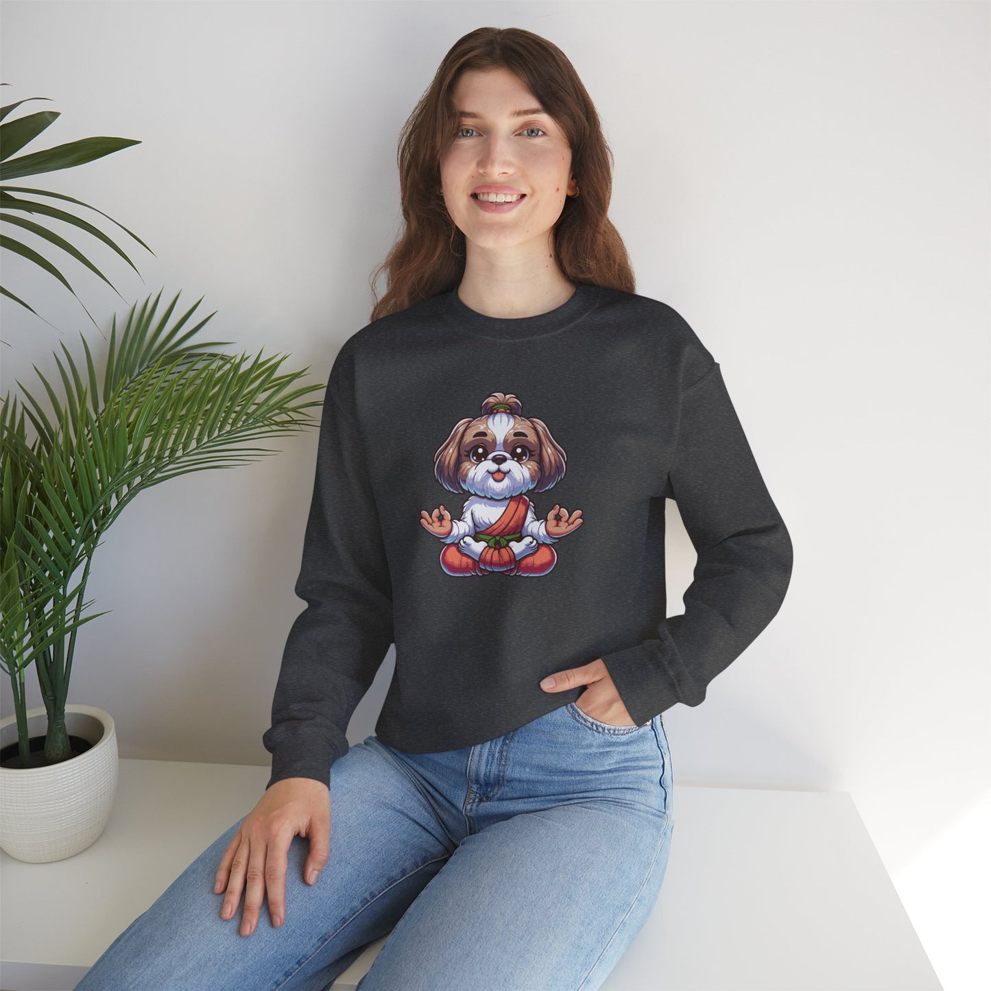 Dog Yoga Crewneck Sweatshirt