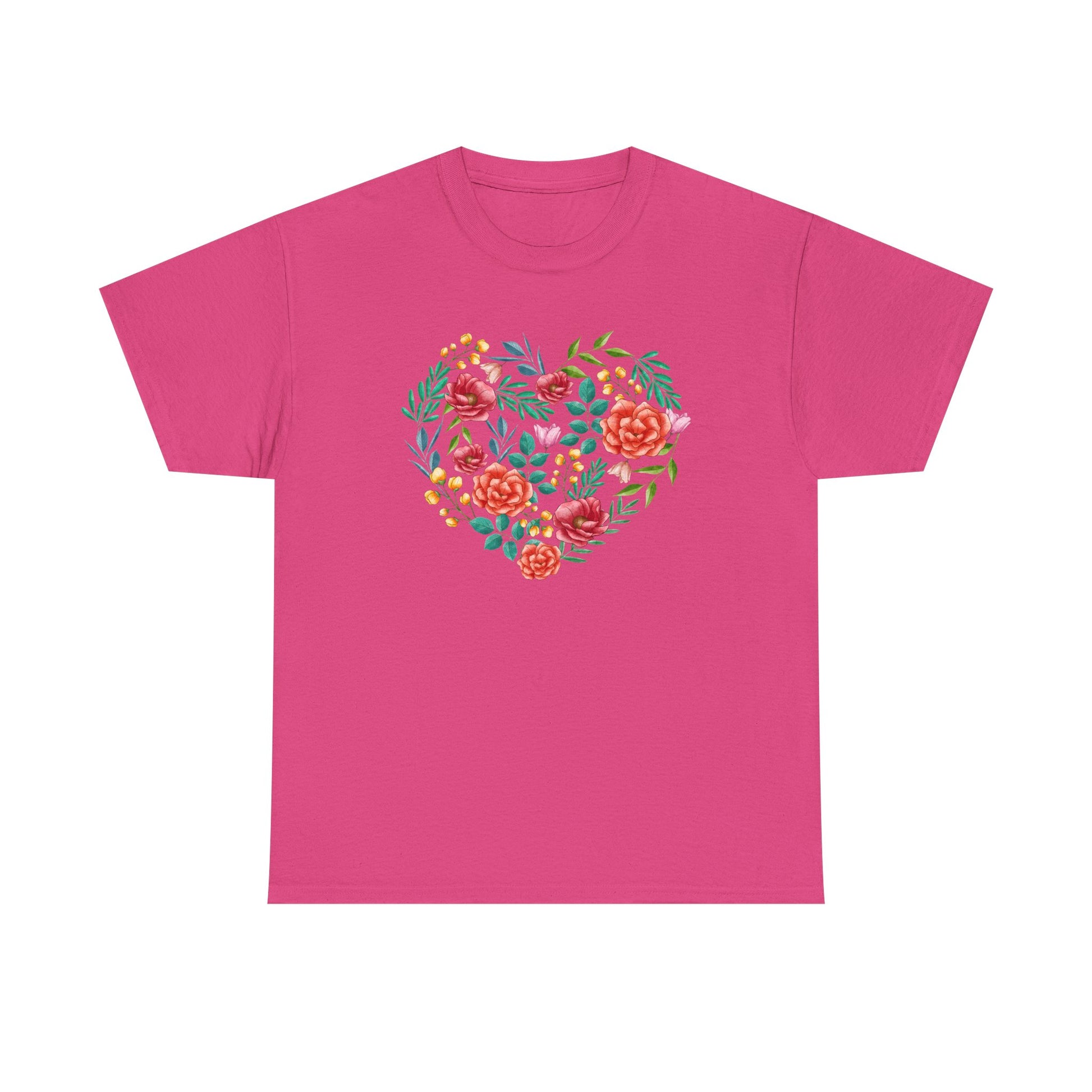 Flower Heart Unisex Cotton T-shirt