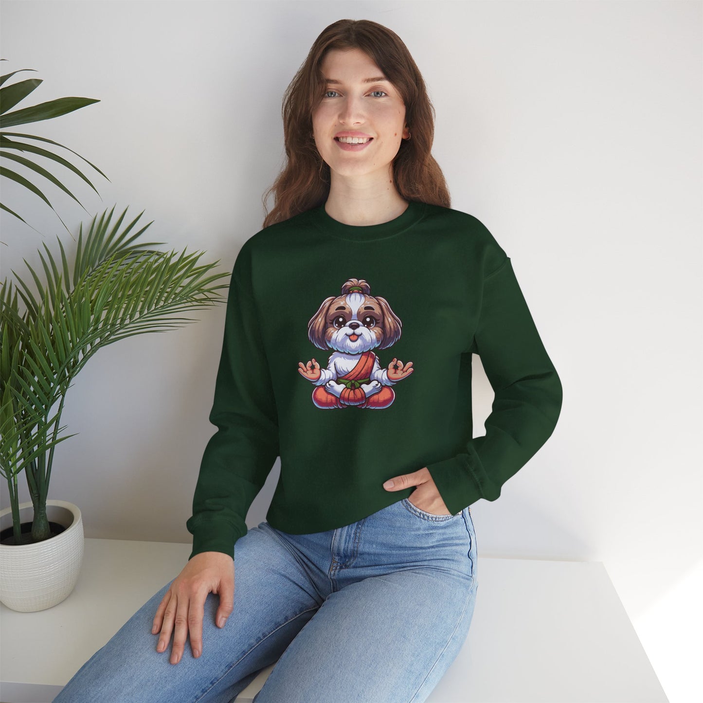 Dog Yoga Crewneck Sweatshirt