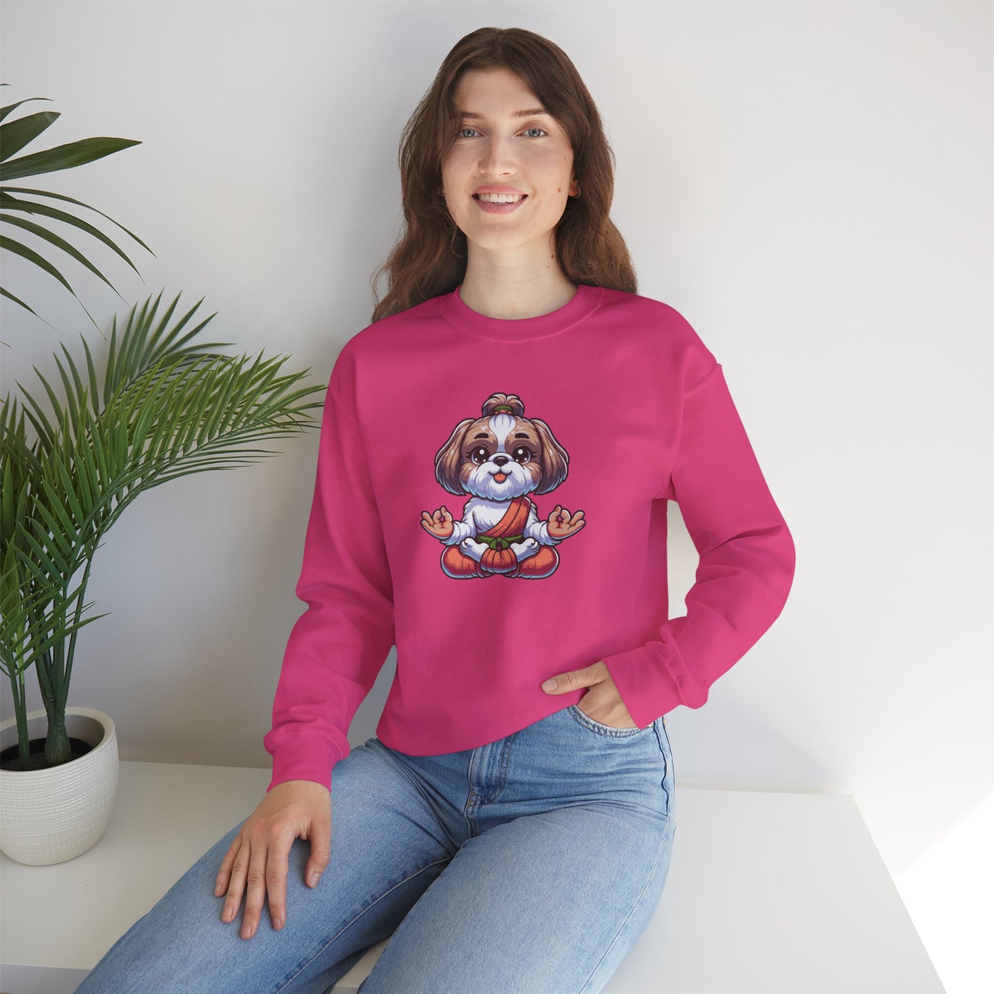 Dog Yoga Crewneck Sweatshirt