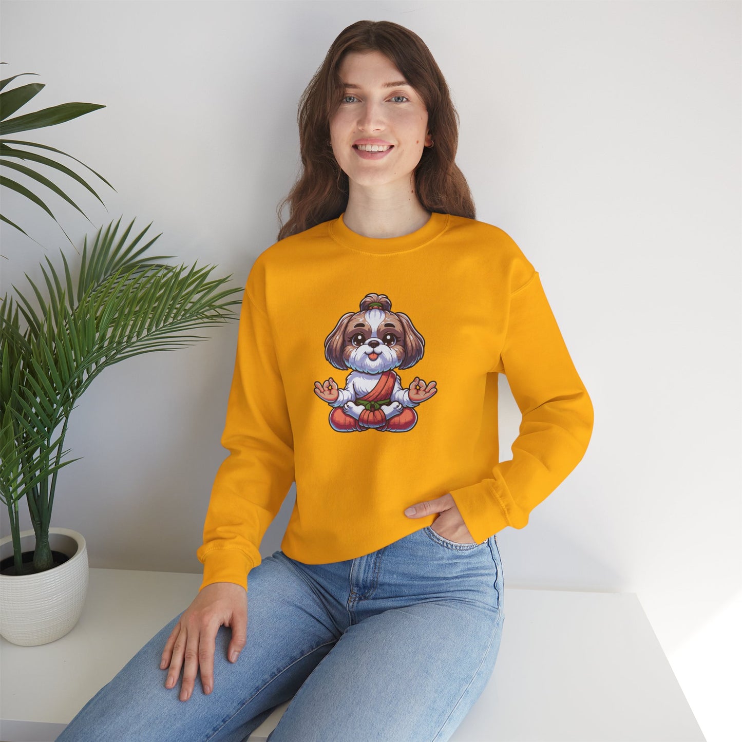 Dog Yoga Crewneck Sweatshirt