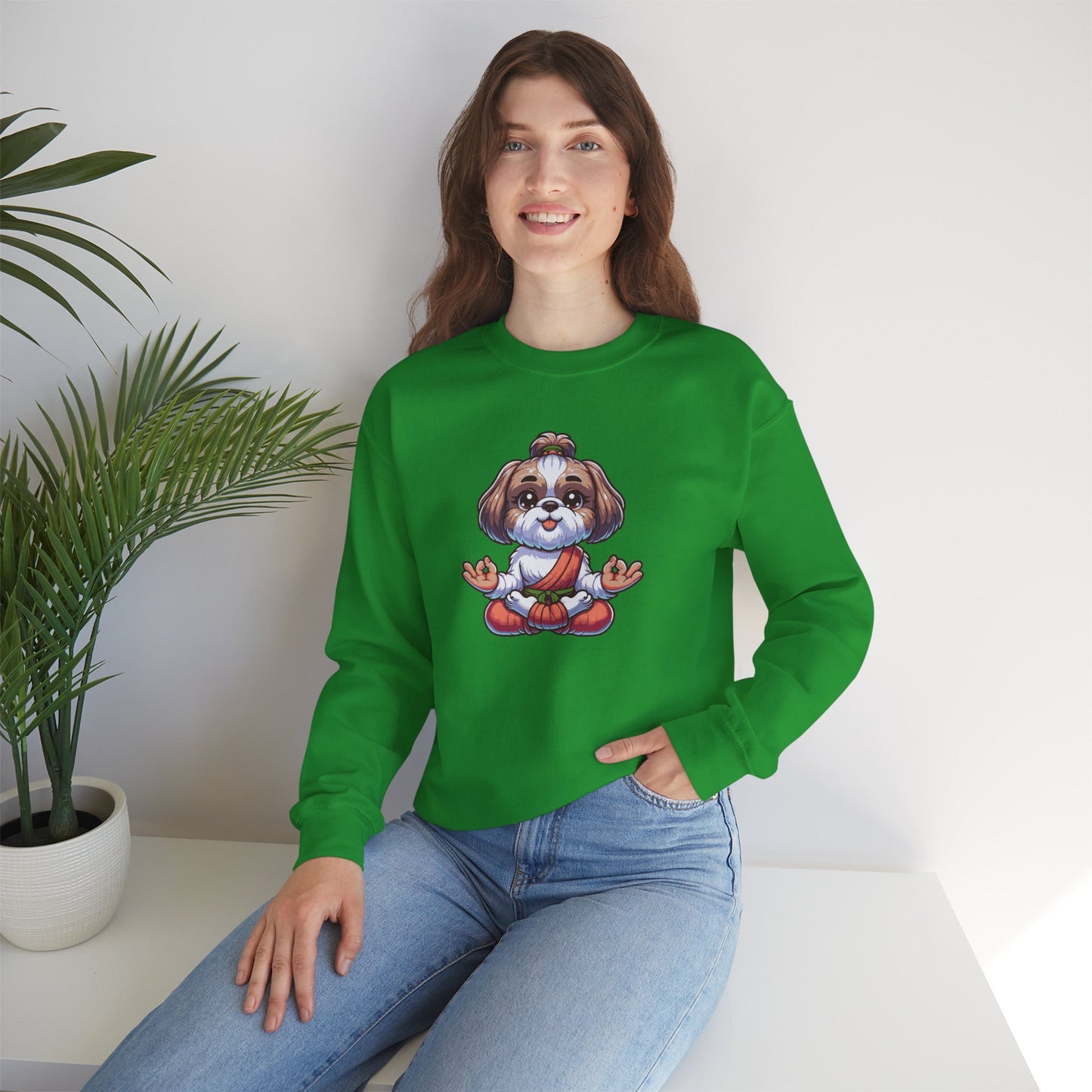 Dog Yoga Crewneck Sweatshirt
