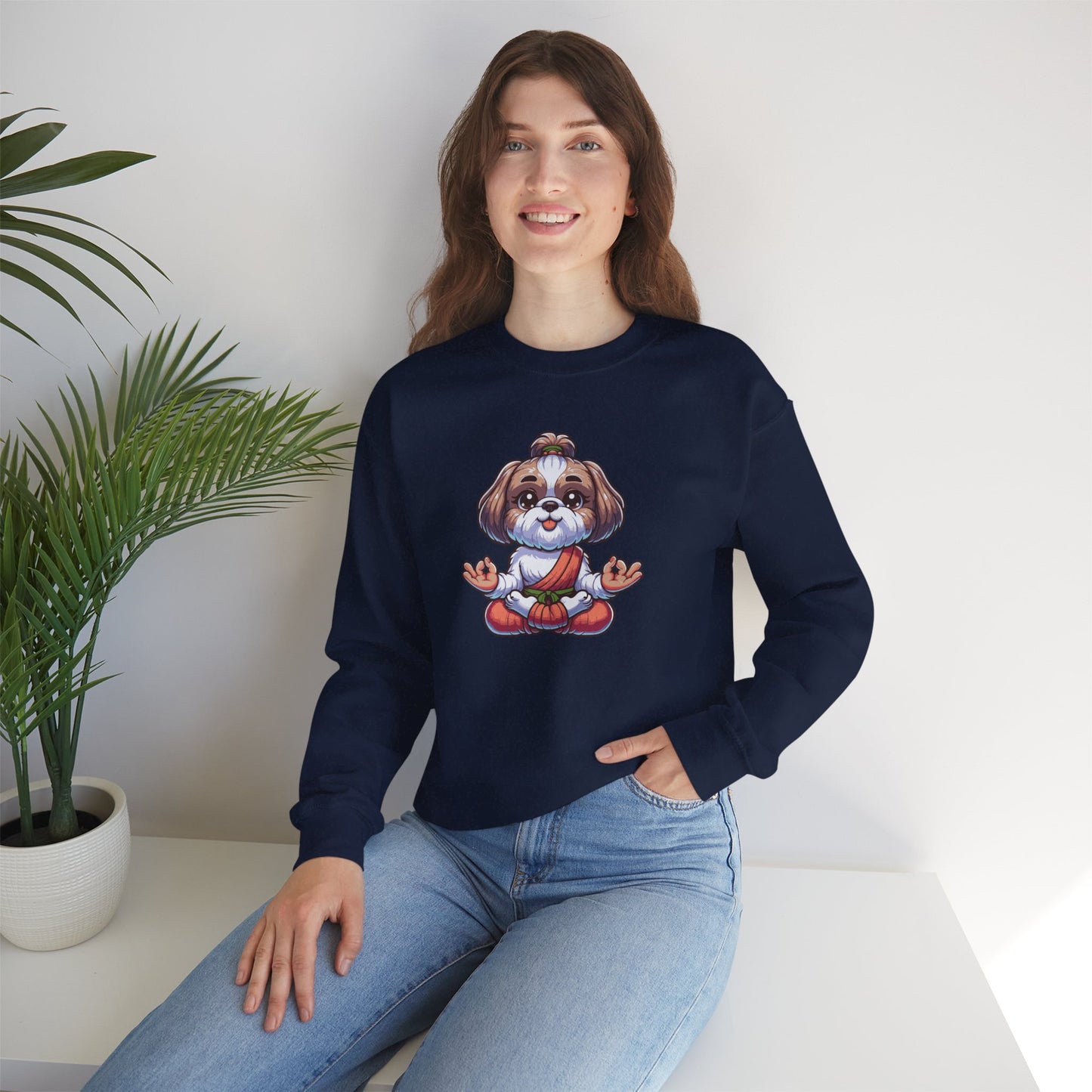 Dog Yoga Crewneck Sweatshirt