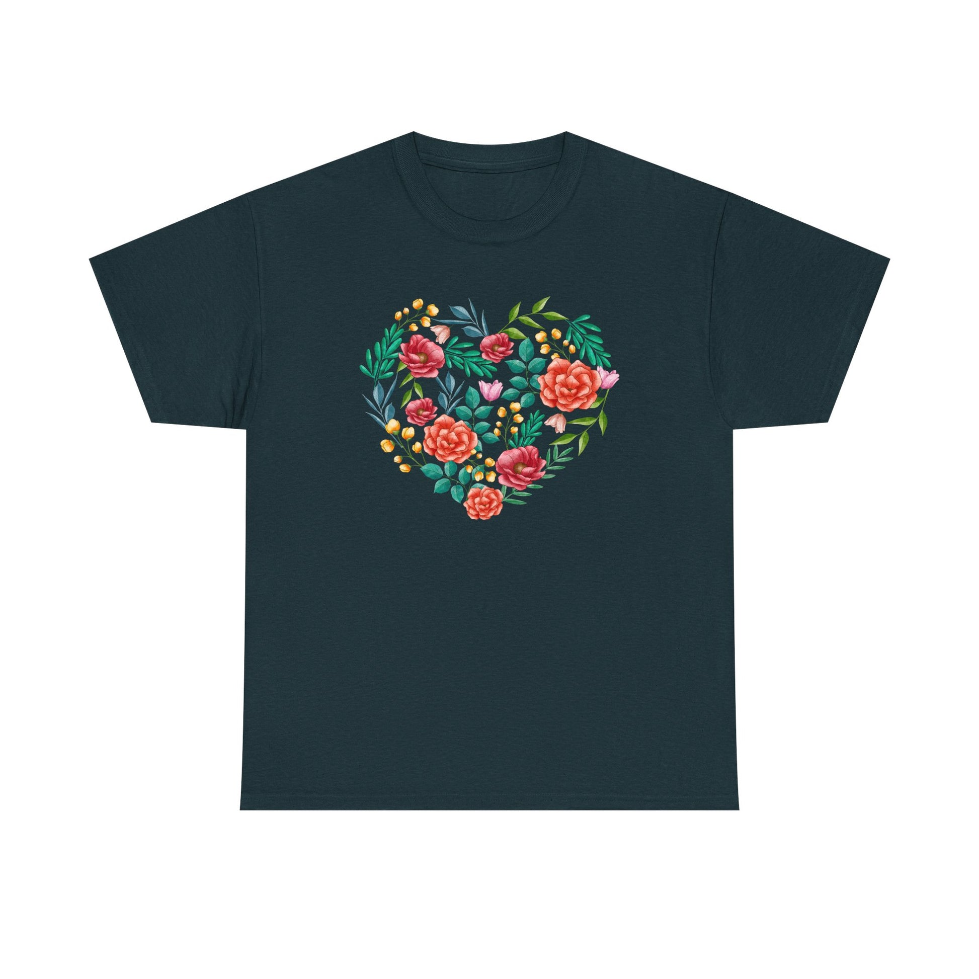 Flower Heart Unisex Cotton T-shirt