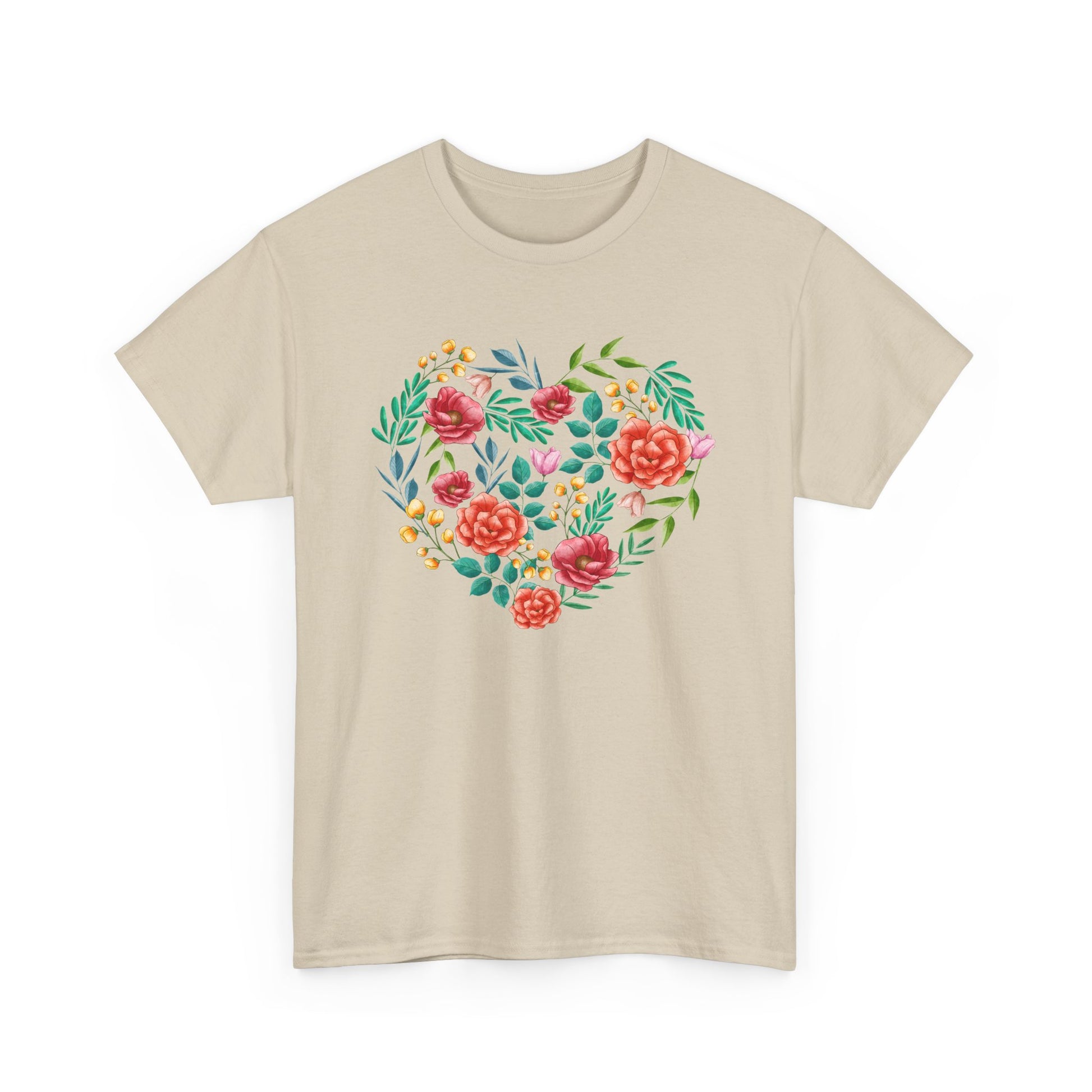 Flower Heart Unisex Cotton T-shirt