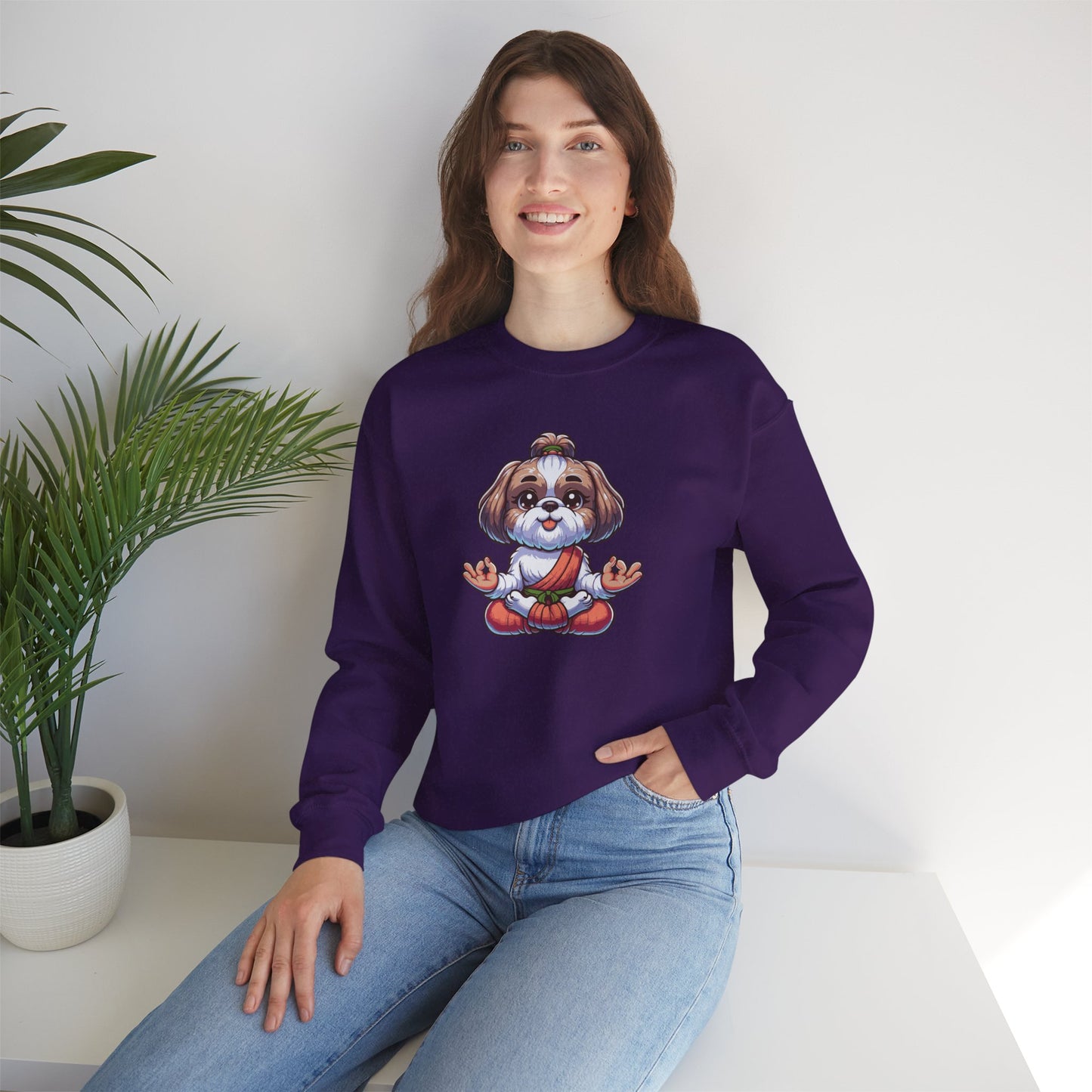 Dog Yoga Crewneck Sweatshirt