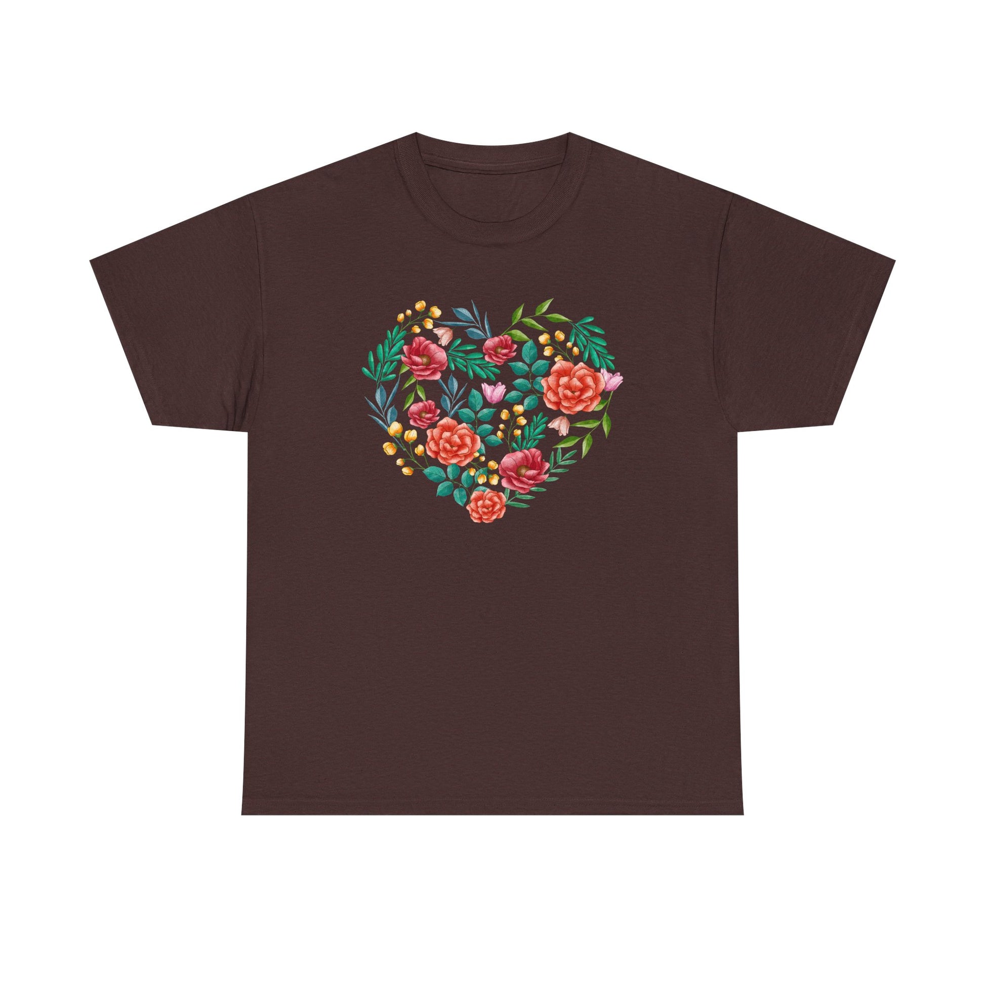 Flower Heart Unisex Cotton T-shirt