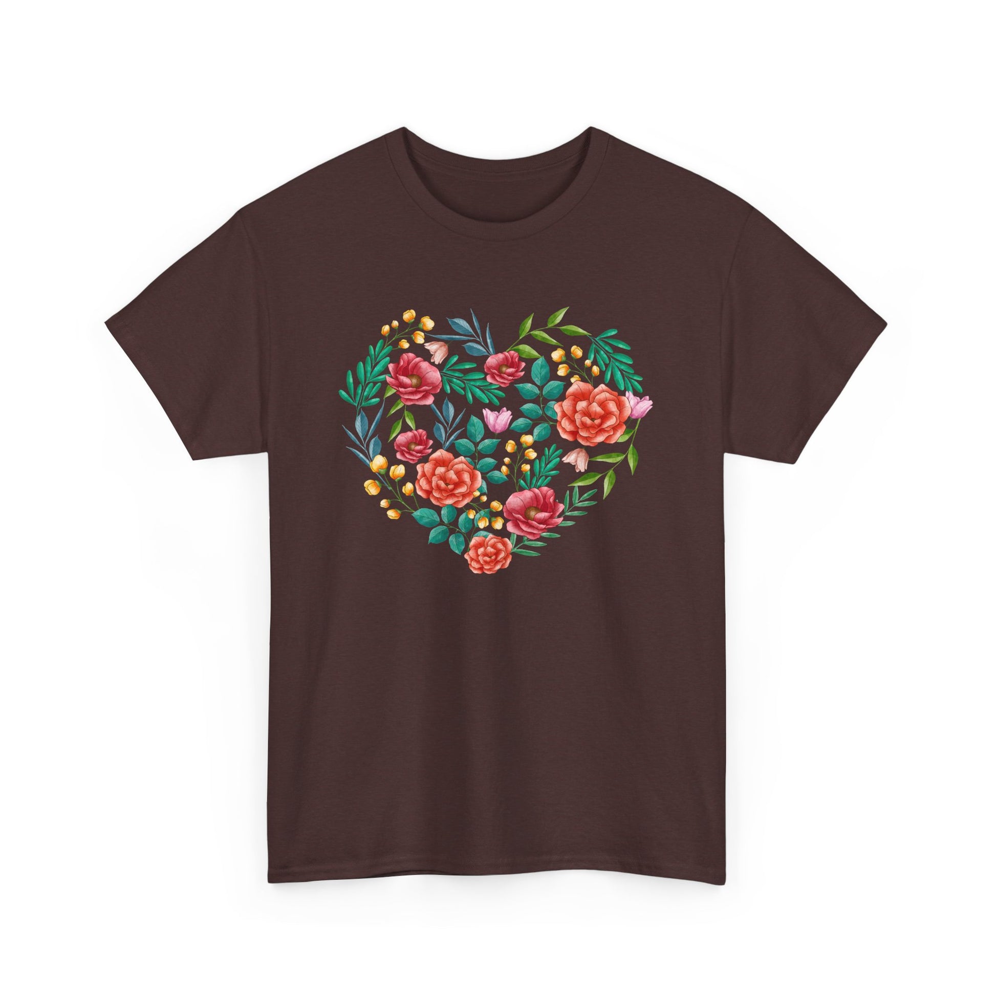 Flower Heart Unisex Cotton T-shirt