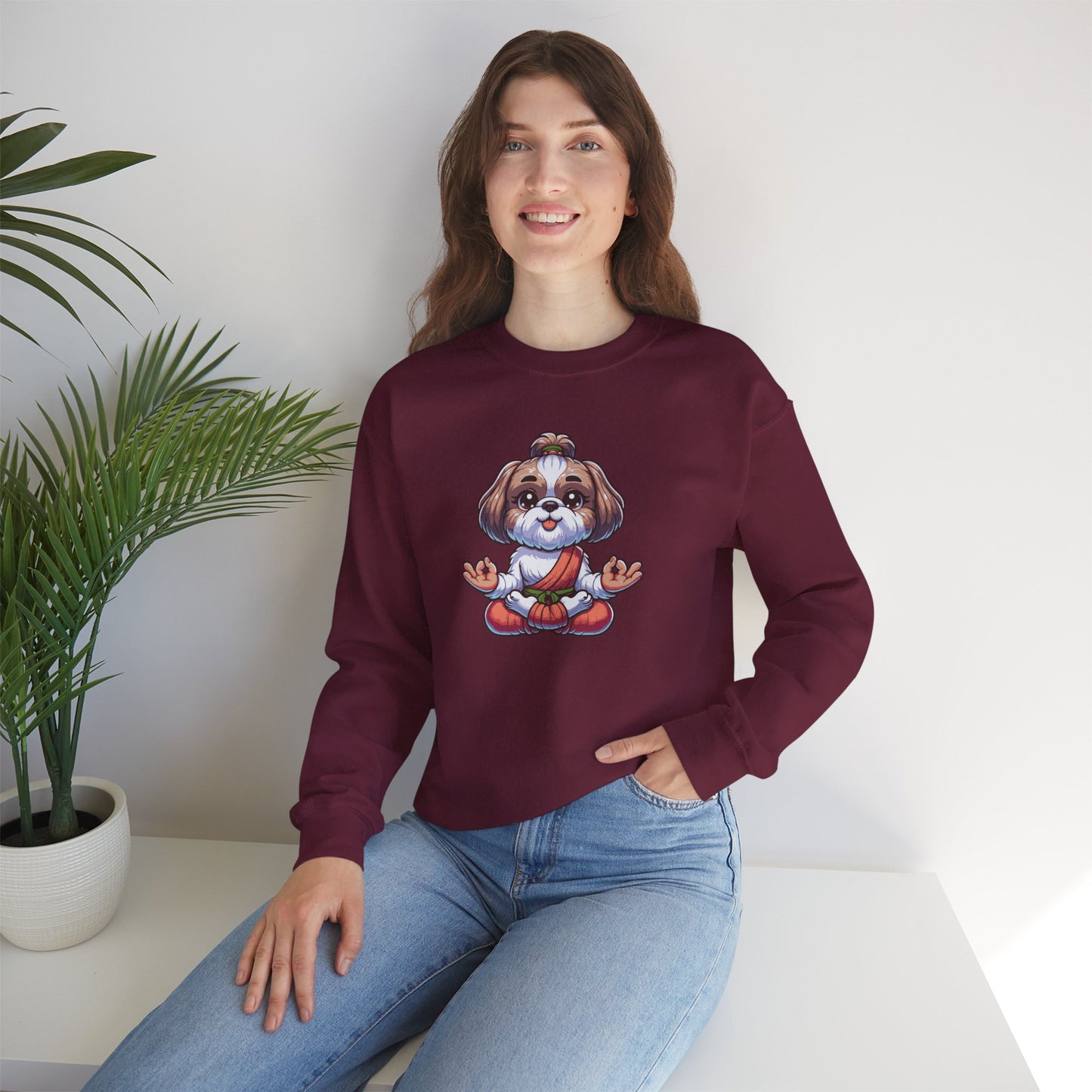 Dog Yoga Crewneck Sweatshirt