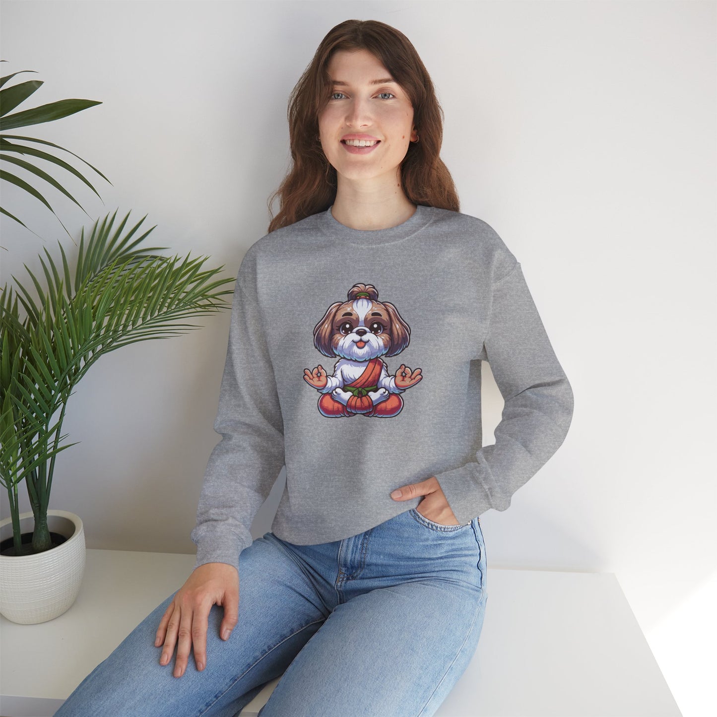 Dog Yoga Crewneck Sweatshirt