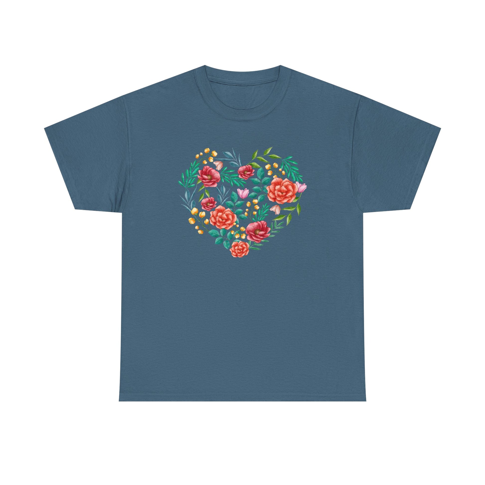 Flower Heart Unisex Cotton T-shirt