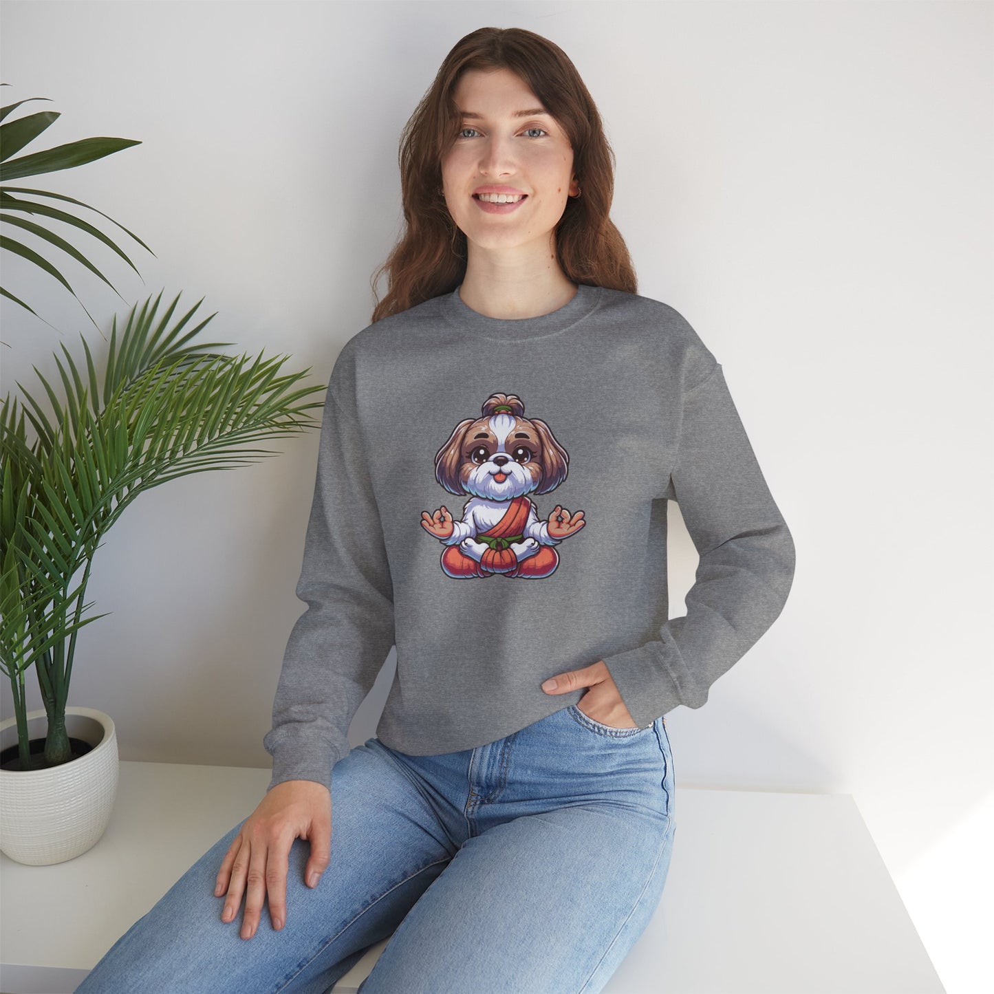 Dog Yoga Crewneck Sweatshirt
