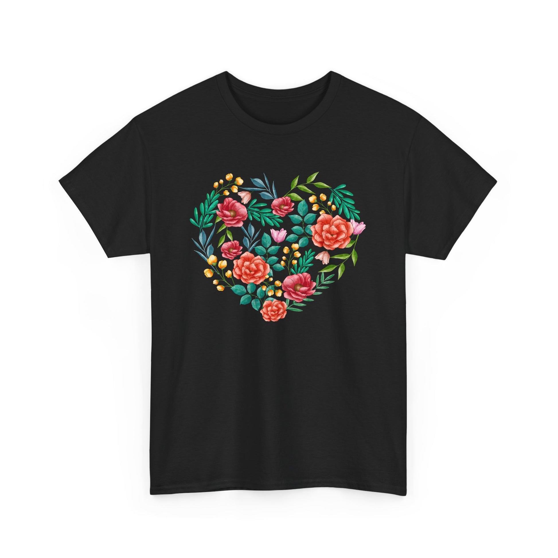 Flower Heart Unisex Cotton T-shirt