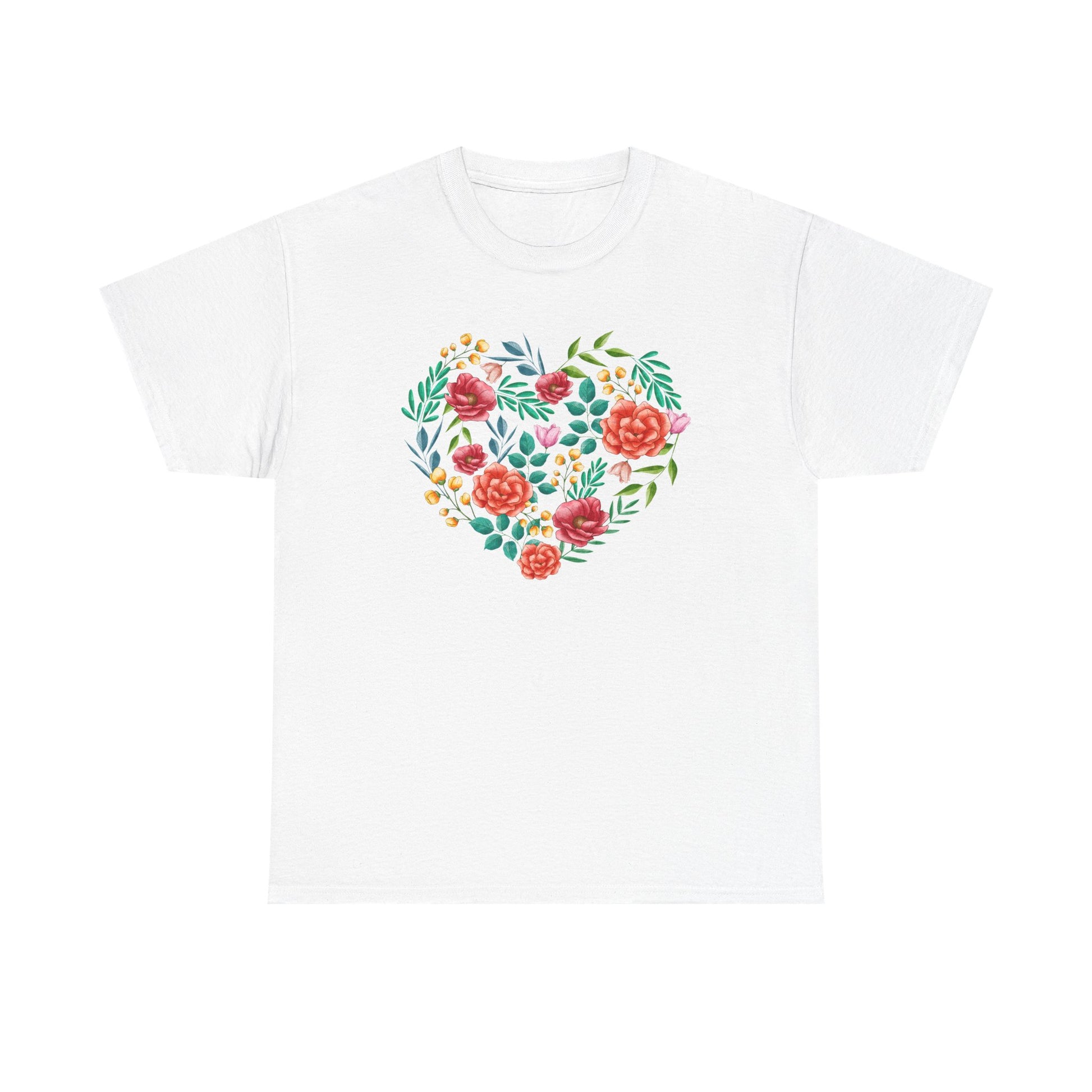 Flower Heart Unisex Cotton T-shirt