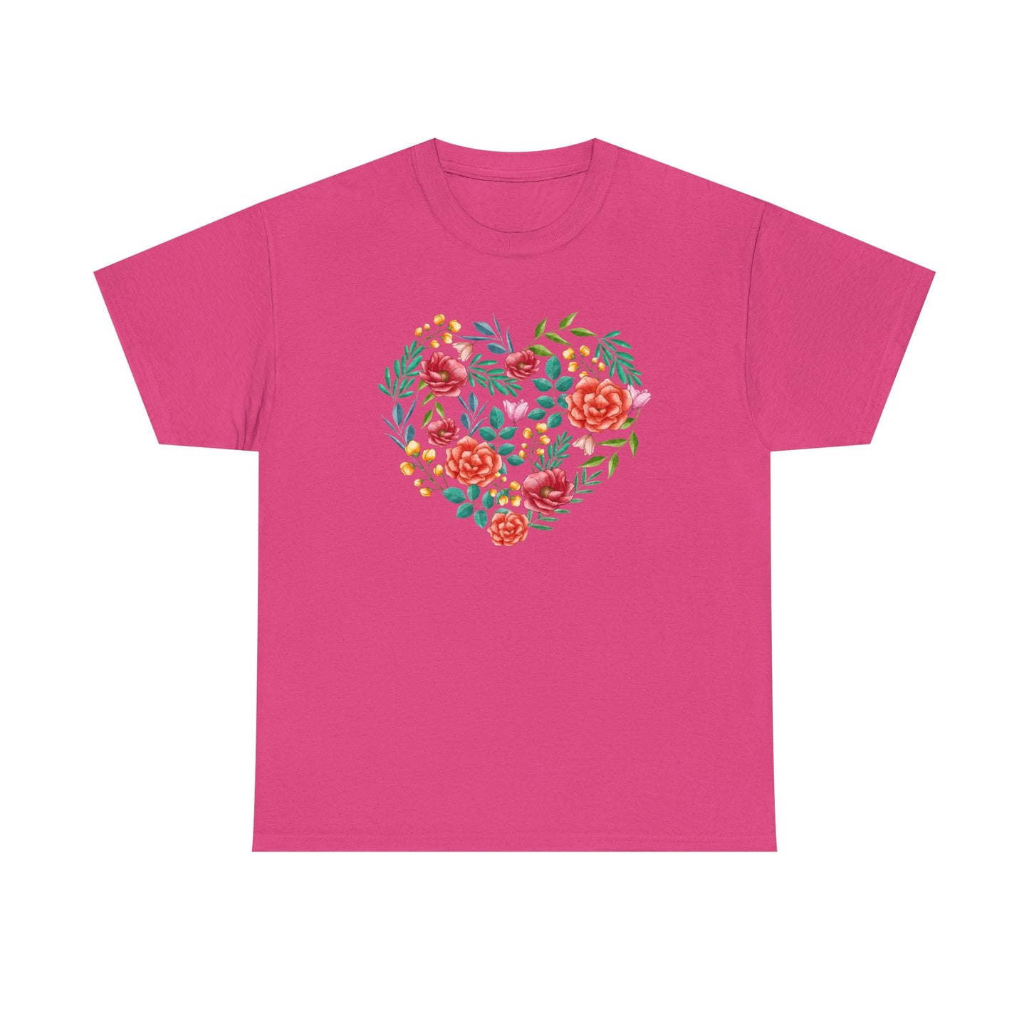 Flower Heart Unisex Cotton T-shirt