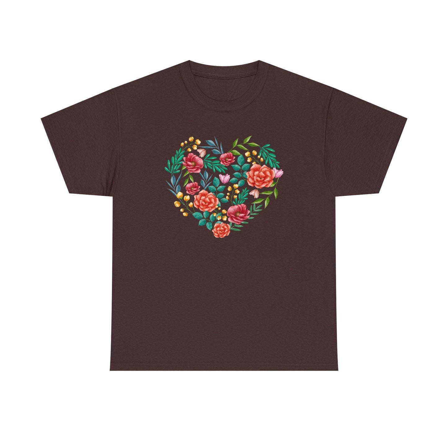 Flower Heart Unisex Cotton T-shirt