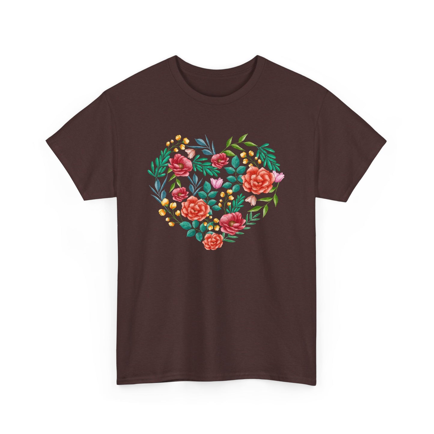 Flower Heart Unisex Cotton T-shirt
