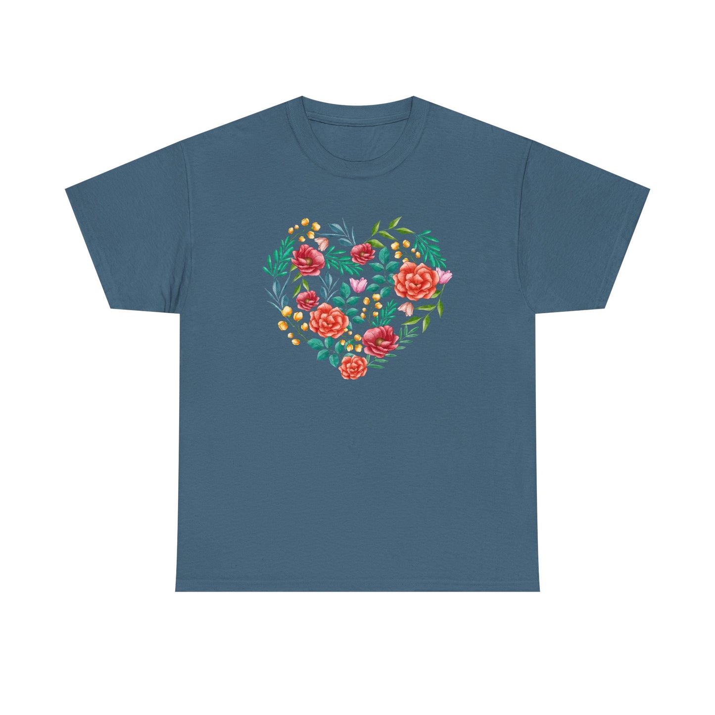 Flower Heart Unisex Cotton T-shirt