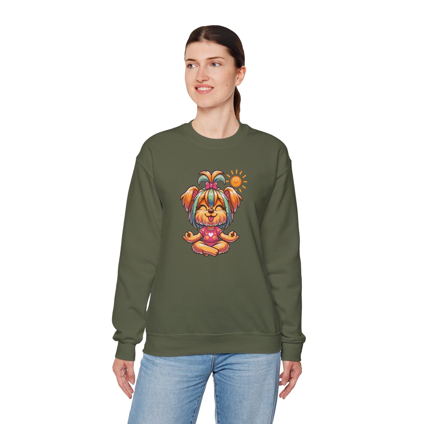 Dog Yoga Unisex Crewneck Sweatshirt